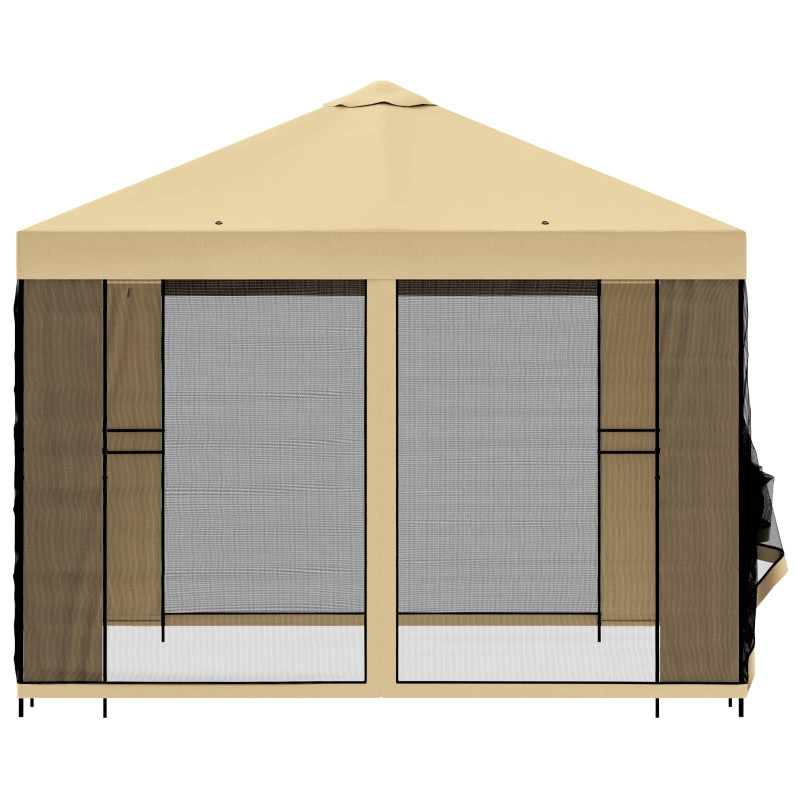 Altana ogrodowa ze ścianami bocznymi 3 x 3 m kremowy
