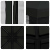 Altana ogrodowa ze ścianami bocznymi 3 x 3 m Czarny