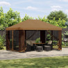 Altana 4 × 3 m Beżowy Poliester i Stal 190 gsm