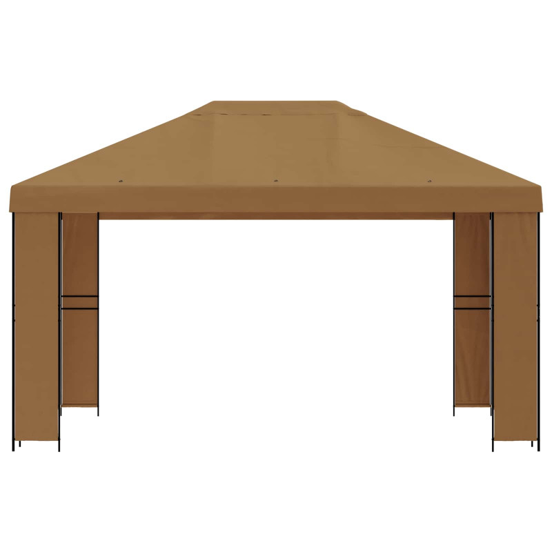 Altana 4 × 3 m Beżowy Poliester i Stal 190 gsm