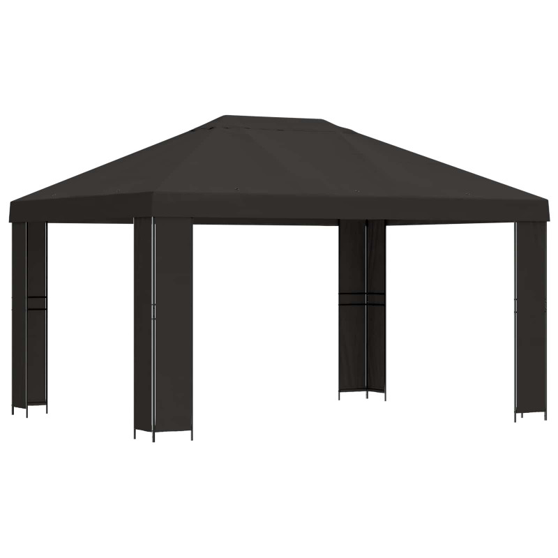 Altana 4 × 3 m antracytowy Poliester i Stal 190 gsm