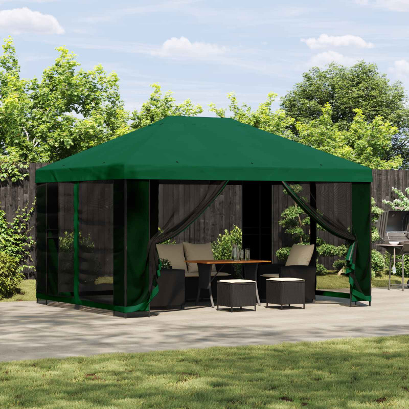 Altana 4 × 3 m zielony Poliester i Stal 190 gsm