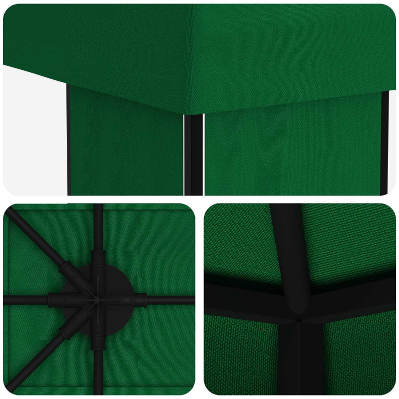 Altana 4 × 3 m zielony Poliester i Stal 190 gsm