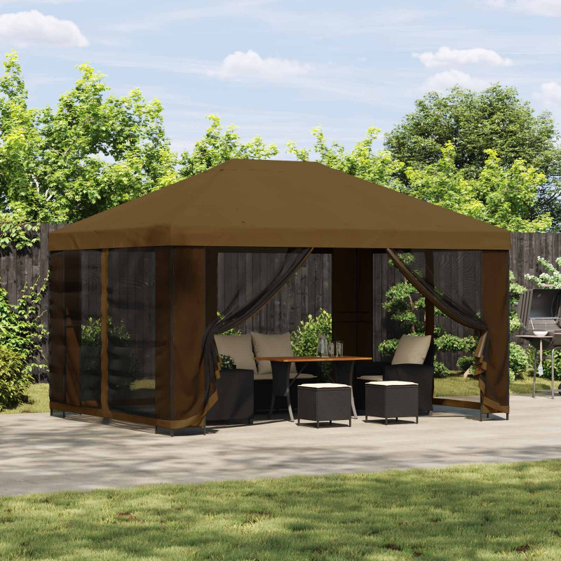 Altana 4 × 3 m Ciemnoszary Poliester i Stal 190 gsm