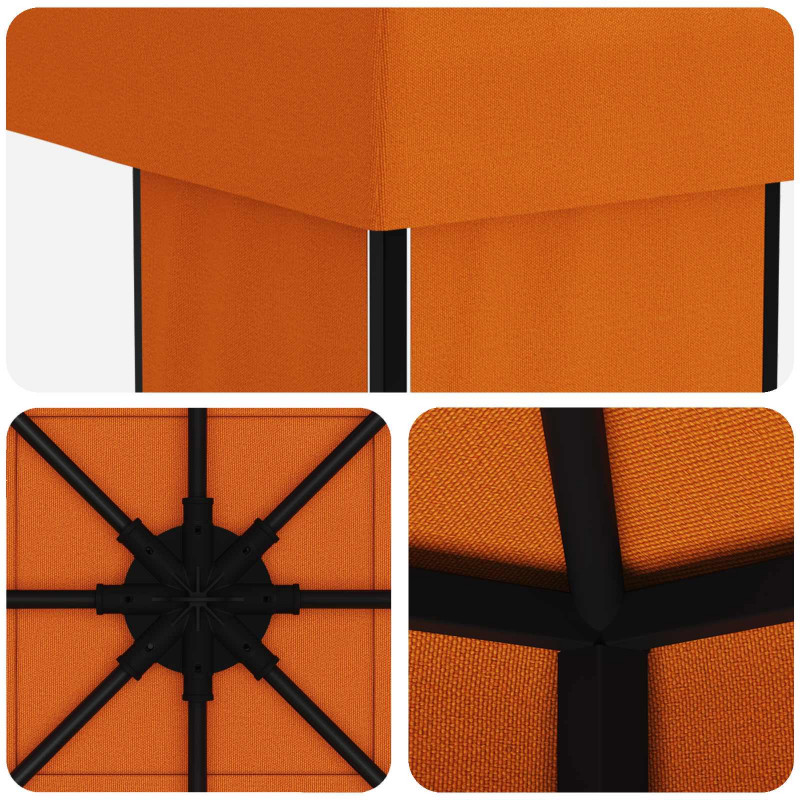 Altana 4 × 3 m pomarańczowy Poliester i Stal 190 gsm