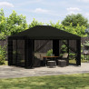 Altana 4 × 3 m Czarny Poliester i Stal 190 gsm