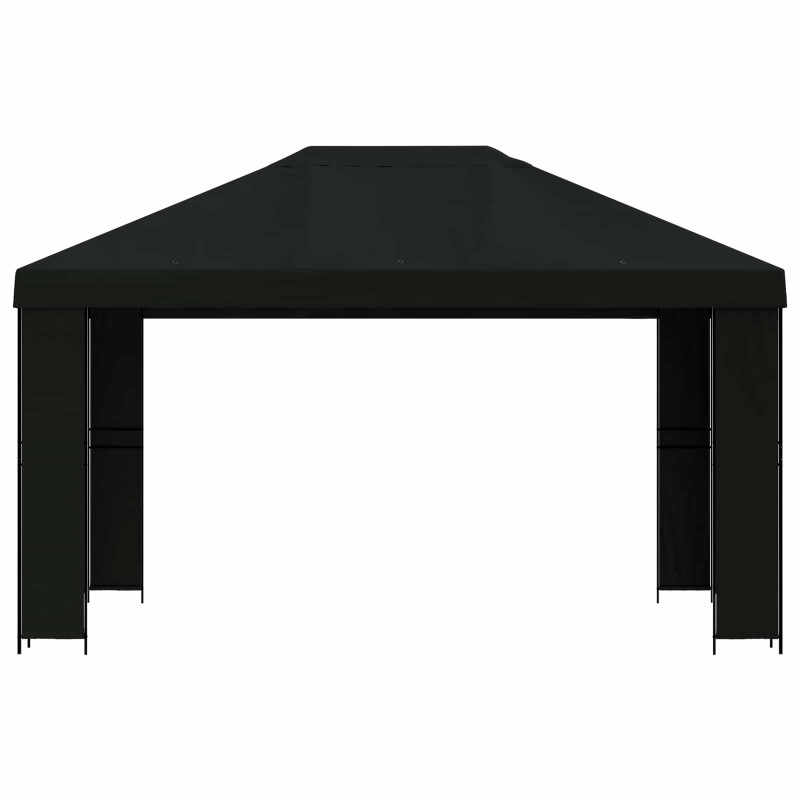 Altana 4 × 3 m Czarny Poliester i Stal 190 gsm