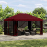 Altana 4 × 3 m bordowy Poliester i Stal 190 gsm