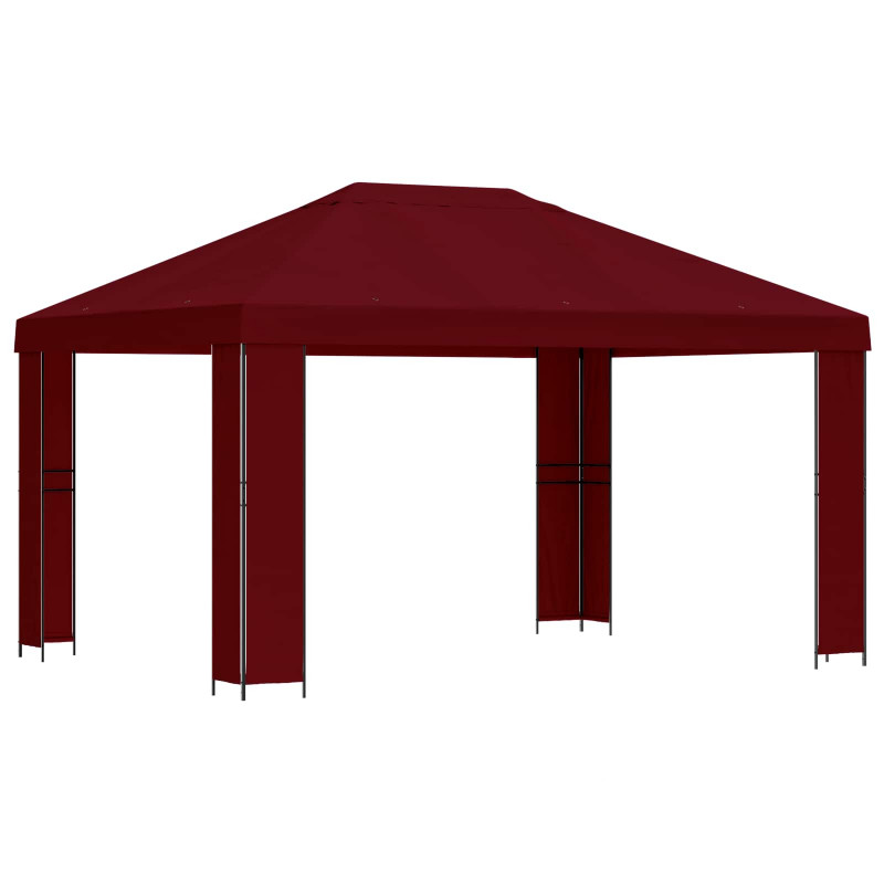 Altana 4 × 3 m bordowy Poliester i Stal 190 gsm