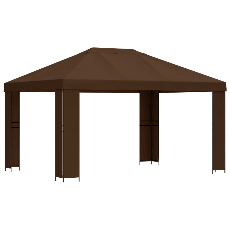 Altana 4 × 3 m brązowy Poliester i Stal 190 gsm