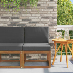 Środkowa sofa ogrodowa Lite Drewno Akacji Naturalny