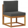 Środkowa sofa ogrodowa Lite Drewno Akacji Naturalny