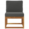 Środkowa sofa ogrodowa Lite Drewno Akacji Naturalny