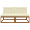 Środkowa sofa ogrodowa z poduszką 2 Sztuka Naturalny