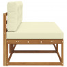 Środkowa sofa ogrodowa z poduszką 2 Sztuka Naturalny