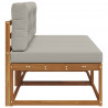 Środkowa sofa ogrodowa z poduszką 2 Sztuka Naturalny