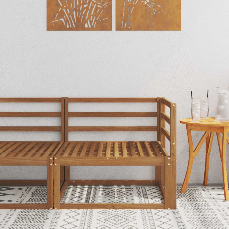 Sofa narożna na zewnątrz Naturalny 83 x 83 x 73 cm