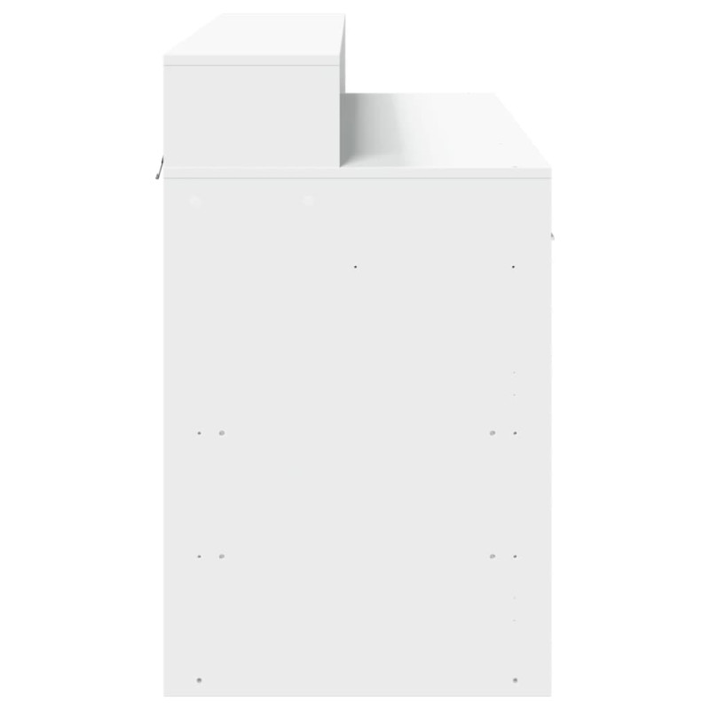 Biurko z podświetleniem LED, białe, 120x55x91 cm