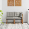 Modułowa sofa na zewnątrz z poduszką 2 Sztuka Naturalny