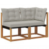 Modułowa sofa na zewnątrz z poduszką 2 Sztuka Naturalny