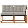 Modułowa sofa na zewnątrz z poduszką 2 Sztuka Naturalny