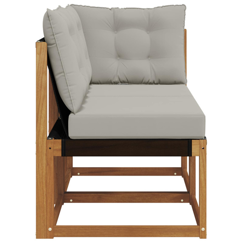 Modułowa sofa na zewnątrz z poduszką 2 Sztuka Naturalny