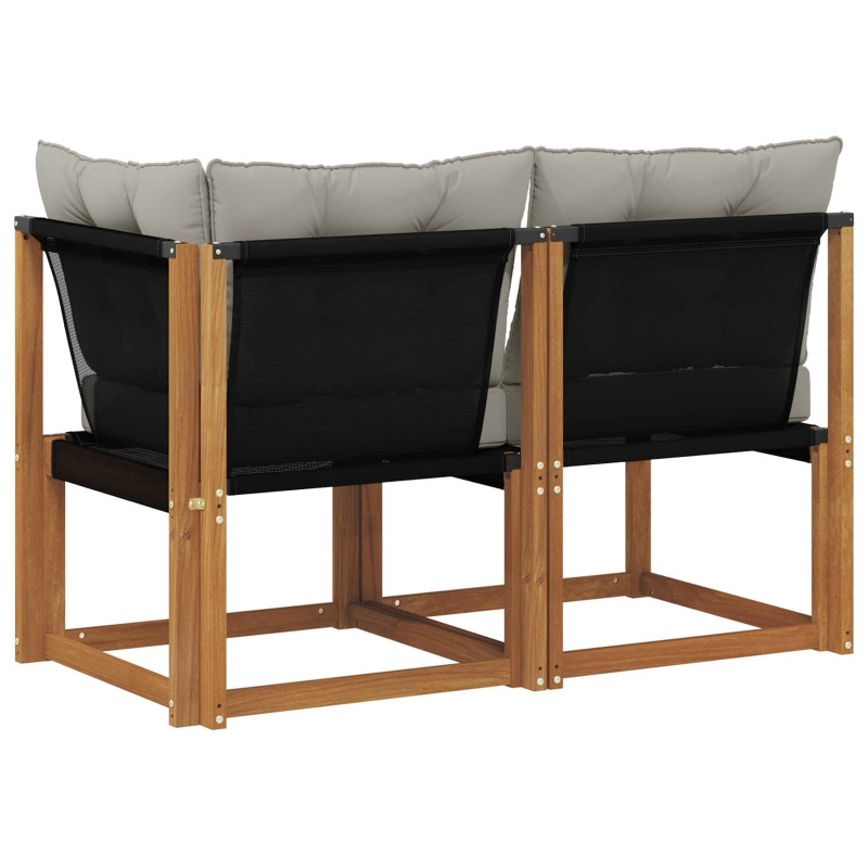 Modułowa sofa na zewnątrz z poduszką 2 Sztuka Naturalny