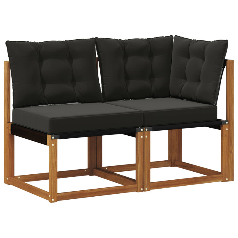 Modułowa sofa na zewnątrz z poduszką 2 Sztuka Naturalny