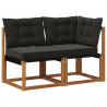 Modułowa sofa na zewnątrz z poduszką 2 Sztuka Naturalny