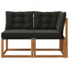 Modułowa sofa na zewnątrz z poduszką 2 Sztuka Naturalny