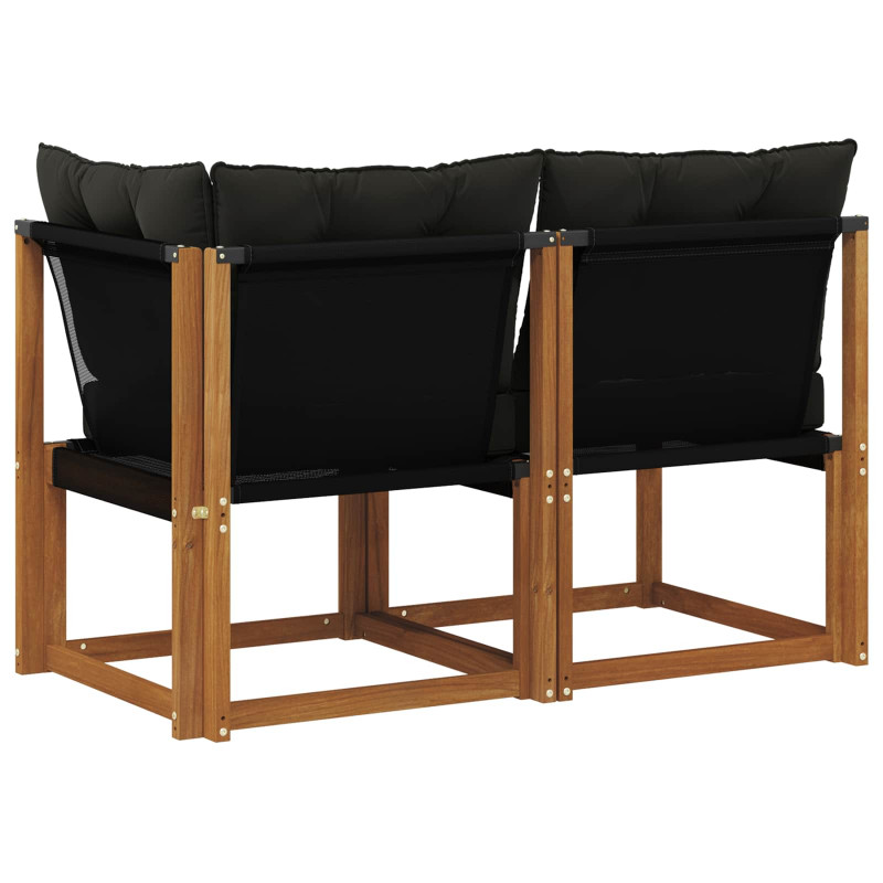 Modułowa sofa na zewnątrz z poduszką 2 Sztuka Naturalny