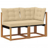 Modułowa sofa na zewnątrz z poduszką 2 Sztuka Naturalny