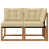 Modułowa sofa na zewnątrz z poduszką 2 Sztuka Naturalny