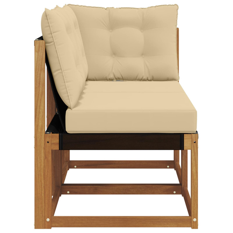 Modułowa sofa na zewnątrz z poduszką 2 Sztuka Naturalny