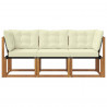 Modułowa sofa na zewnątrz z poduszką 3 Sztuka Naturalny
