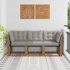 Modułowa sofa na zewnątrz z poduszką 3 Sztuka Naturalny