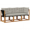 Modułowa sofa na zewnątrz z poduszką 3 Sztuka Naturalny