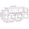 Modułowa sofa na zewnątrz z poduszką 3 Sztuka Naturalny