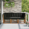 Modułowa sofa na zewnątrz z poduszką 3 Sztuka Naturalny