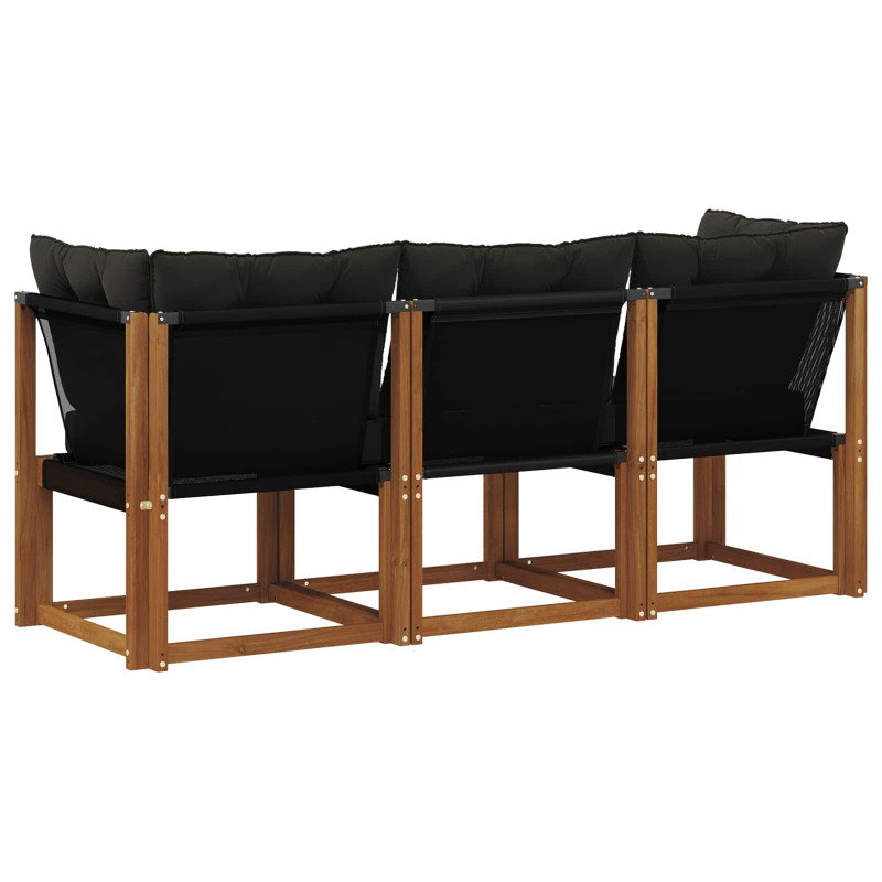 Modułowa sofa na zewnątrz z poduszką 3 Sztuka Naturalny