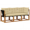 Modułowa sofa na zewnątrz z poduszką 3 Sztuka Naturalny