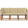 Modułowa sofa na zewnątrz z poduszką 3 Sztuka Naturalny