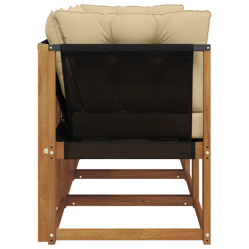 Modułowa sofa na zewnątrz z poduszką 3 Sztuka Naturalny