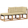 Modułowa sofa na zewnątrz 3 Sztuka Naturalny i Beżowy