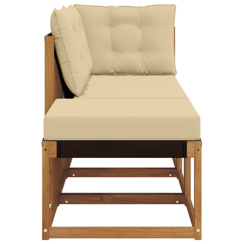 Modułowa sofa na zewnątrz 3 Sztuka Naturalny i Beżowy