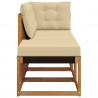 Modułowa sofa na zewnątrz 3 Sztuka Naturalny i Beżowy