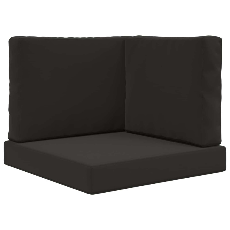 Poduszka do sofy na zewnątrz 3 pcs Czarny Poliester