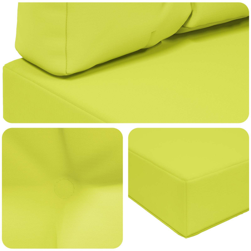 Poduszka do sofy na zewnątrz 3 pcs Zielony Poliester