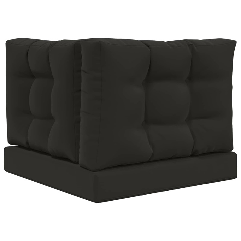 Poduszka do sofy na zewnątrz 3 pcs Czarny Poliester