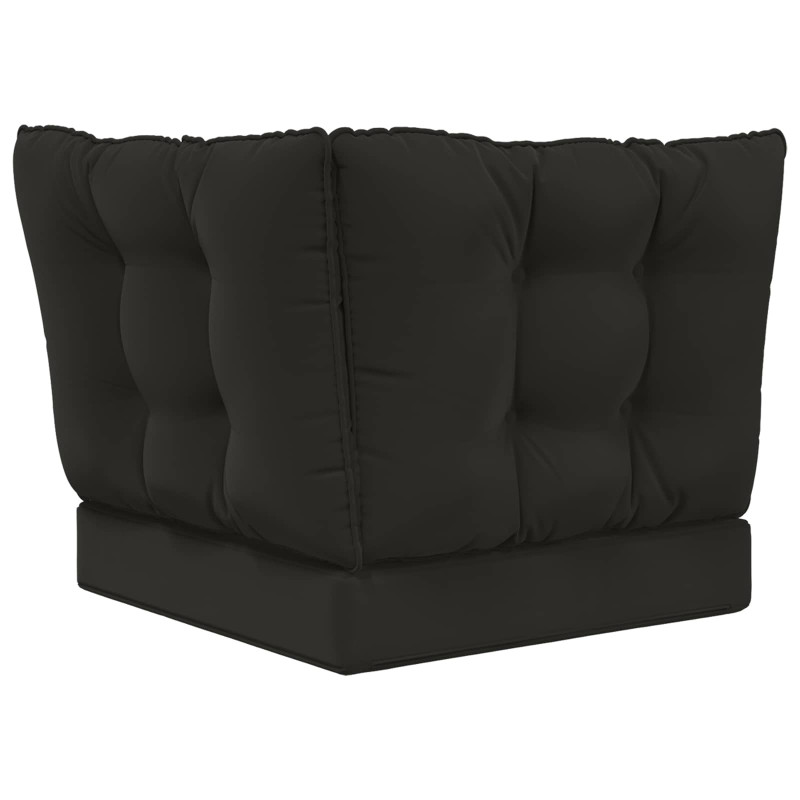 Poduszka do sofy na zewnątrz 3 pcs Czarny Poliester
